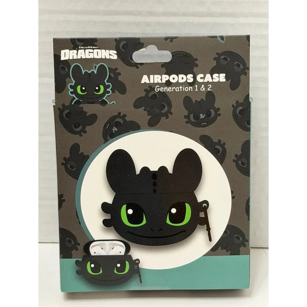 DreamWorks Dragons Toothless AirPods‎ Case Gen 1 & 2 Silicone Cover Night Fury